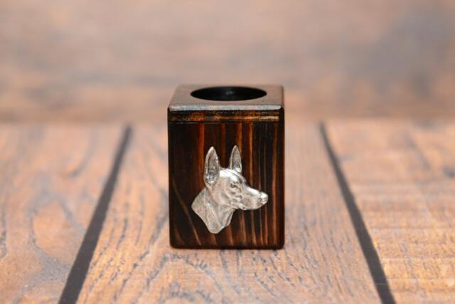 Pharaoh Hound - Wooden Candlestick With Dog, Souvenir, Decoration, Limited Edition, Collection - image 1