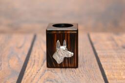 Pharaoh Hound - Wooden Candlestick With Dog, Souvenir, Decoration, Limited Edition, Collection - thumbnail 1