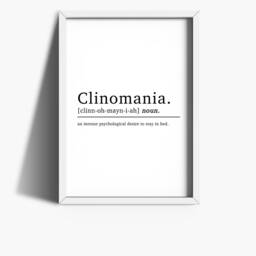 Bedroom Decor - Clinomania Definition Print Prints Home Wall Art Sleeping - thumbnail 2