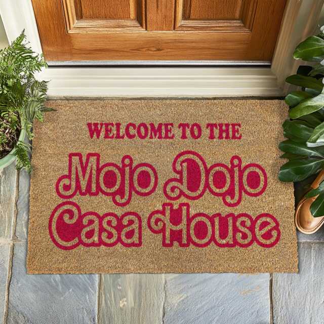 Welcome Movie Mat, Funny Meme Rug, Home Decor, Gift For Her, Custom Film Reference Doormat, Colourful Print Quote Doormat - image 1