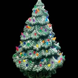 Handcrafted Ceramic Christmas Tree With Lights - 17 Inch - thumbnail 3