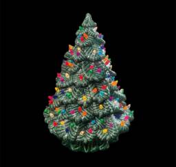 Handcrafted Ceramic Christmas Tree With Lights - 17 Inch