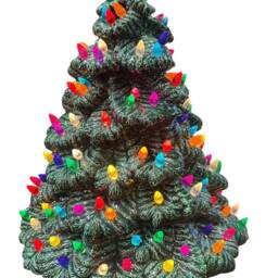 Handcrafted Ceramic Christmas Tree With Lights - 17 Inch - thumbnail 4