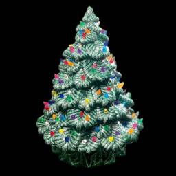 Handcrafted Ceramic Christmas Tree With Lights - 17 Inch - thumbnail 2