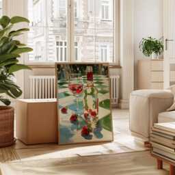 Ros?? Wine Poster, Strawberry Table Print, Kitchen Wall Art - thumbnail 4
