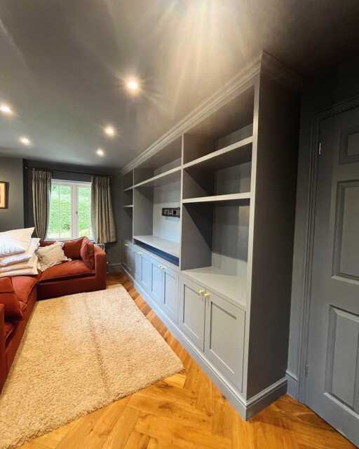 Fitted Handcrafted Bespoke Tv Media Unit/ Entertainment Cabinetry With Open Shelving - image 1