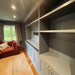 Fitted Handcrafted Bespoke Tv Media Unit/ Entertainment Cabinetry With Open Shelving - thumbnail 3
