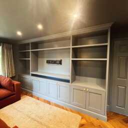 Fitted Handcrafted Bespoke Tv Media Unit/ Entertainment Cabinetry With Open Shelving - thumbnail 2