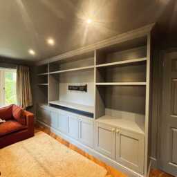 Fitted Handcrafted Bespoke Tv Media Unit/ Entertainment Cabinetry With Open Shelving - thumbnail 4
