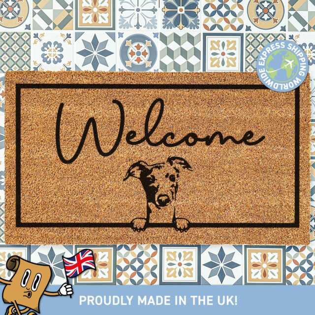 Greyhound Dog Doormat, Noble Breed Customised Gift For Lovers, Birthday Gift, Personalised - image 1