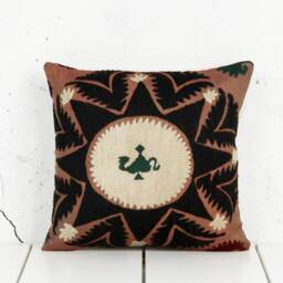 "Set Of 3 Pcs, Suzani Pillow Cover, Uzbek Pillow, 12.20"" X 12.60" - thumbnail 3