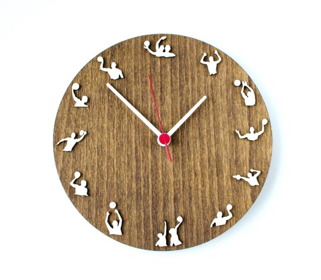 Water Polo Wooden Wall Clock, Personal Gift For Players, Coaches & Teams - image 1
