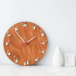 Water Polo Wooden Wall Clock, Personal Gift For Players, Coaches & Teams - thumbnail 3