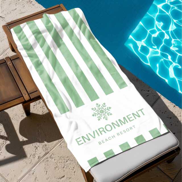 Custom Logo Beach Towel, Personalized Business Team Gift, Hotel Spa Waterpark Swim Pool Brand Corporate Towel Gift - image 1