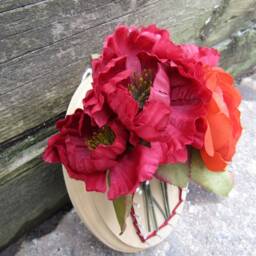 Mini String Art Artificial Flower Pot Wall Decor - thumbnail 3