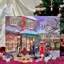 Crystal Christmas Countdown Advent Calendar - Natural Xmas Gemstone Mystery Surprise Gift Calendars 2025
