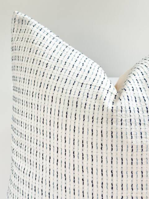 Indigo Striped Pillow Cover - image 1