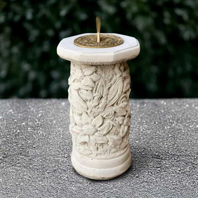Concrete Sundial Statue Cement Figurine Garden Decor Handmade & Home Ornament Yard Art Japanese Sculpture - image 1