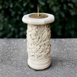 Concrete Sundial Statue Cement Figurine Garden Decor Handmade & Home Ornament Yard Art Japanese Sculpture - thumbnail 1