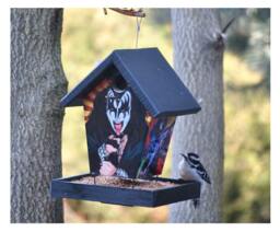 Handmade Novelty Birdfeeder With Vinyl Laminate