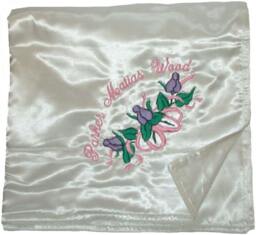 Two Sided Satin Baby Blanket - Embroidered & Personalized
