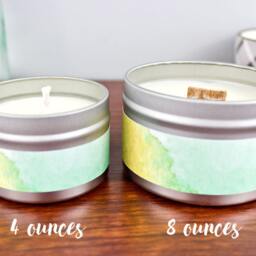 Cranberry Cobbler Soy Candle in 4Oz Tin, Scented Candle, Wood Wick Cranberry Cobbler Winter Tin - thumbnail 3