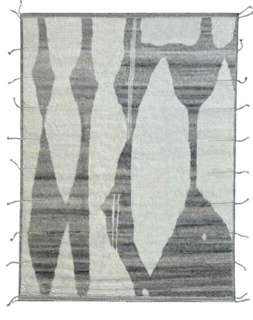 Hand-Knotted Moroccan Beni Ourain Rug, 100% Natural Wool, Modern Berber Carpet For Living Room - image 1