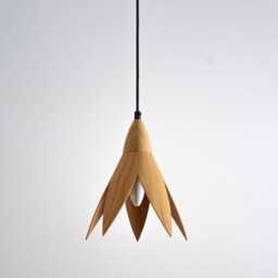 Oak Wood Pendant Light Scandinavian Minimalist Hanging Lamp - thumbnail 2