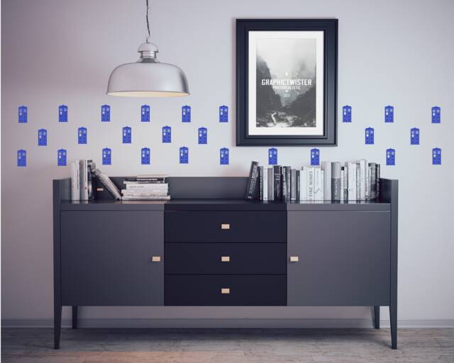 Tardis Wall Decal/Vinyl Doctor Who Sticker Kids Room Free Shipping - image 1