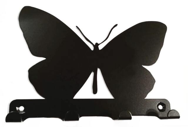 Butterfly Silhouette Key Hook Rack - Metal Wall Art