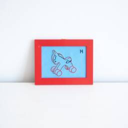 Funny Sweet Embroidery Little Horsey in Frame, Horse, Reuse, Recycled Nursery, Cute Baby Shower Gift, Wall Art, Sweet, Toys - thumbnail 4