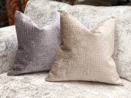 Luxury Champagne Blush Croc Cushion Cover - Glamorous Pillow Covers Animal Print - thumbnail 1