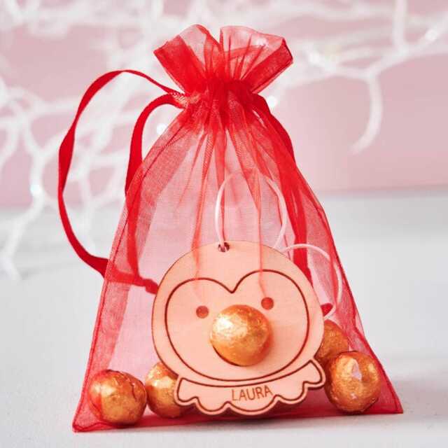 Chocolate Penguin Christmas Ornament - Kids Stocking Filler - image 1