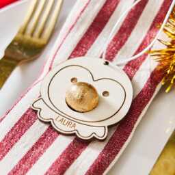 Chocolate Penguin Christmas Ornament - Kids Stocking Filler - thumbnail 3