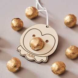 Chocolate Penguin Christmas Ornament - Kids Stocking Filler - thumbnail 4