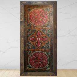 Hand Carved Rustic Dining Table Custom Size Solid Wood - thumbnail 2