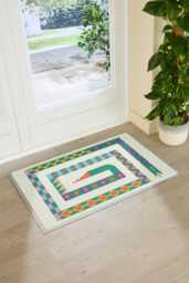 Elizabeth Olwen Snake Indoor Outdoor Doormat - Celestial Entrance Rug Boho Home Decor Housewarming Gift 90x60cm - thumbnail 1