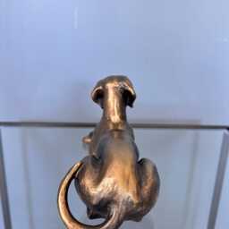 Weimaraner Dog Ornament, Bronze Effect Weiner Sculpture, Realistic Animal Figurine - thumbnail 4