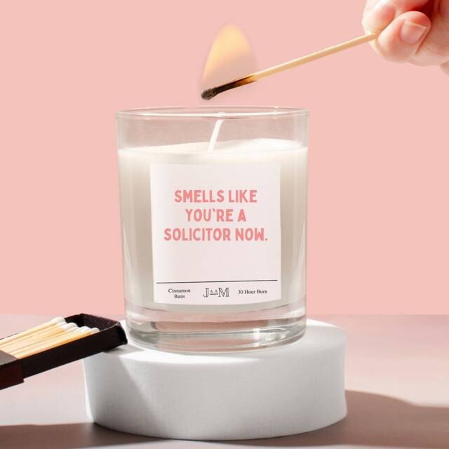 New Solisictor. Qualified Solicitor. Smells Like Candle Gift. Law School - image 1