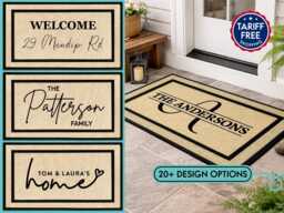 Personalised Surname Exterior Mat, Outdoor Front Step Rug - thumbnail 1