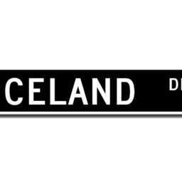 Iceland Sign, Wall Decor, Gift, Souvenir Keepsake, Custom Street Quality Metal Sign - thumbnail 2