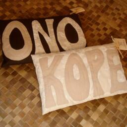 Handmade Hawaiian Quilt Pillow, Kope Coffee Design, Maui Made - thumbnail 3