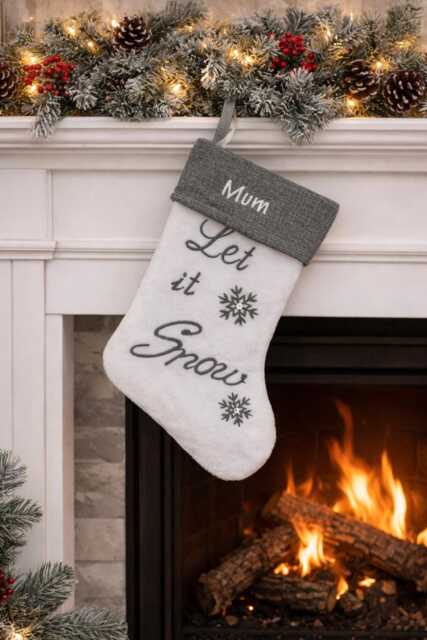 Personalised Christmas Stocking , First Christmas , Snow White, 1St Christmas, Personalized Stockings - image 1