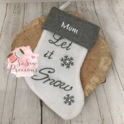 Personalised Christmas Stocking , First Christmas , Snow White, 1St Christmas, Personalized Stockings - thumbnail 2