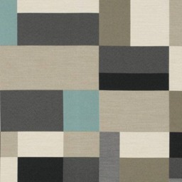 Maharam Teal Beige Gray Pillow Cover Modern Indoor/Outdoor Fabric - thumbnail 4