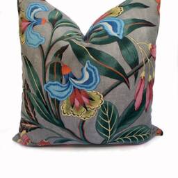 Thibaut Cleo Anna French Savoy Collection Cushion Cover Pillow Charcoal Double Sided - thumbnail 2