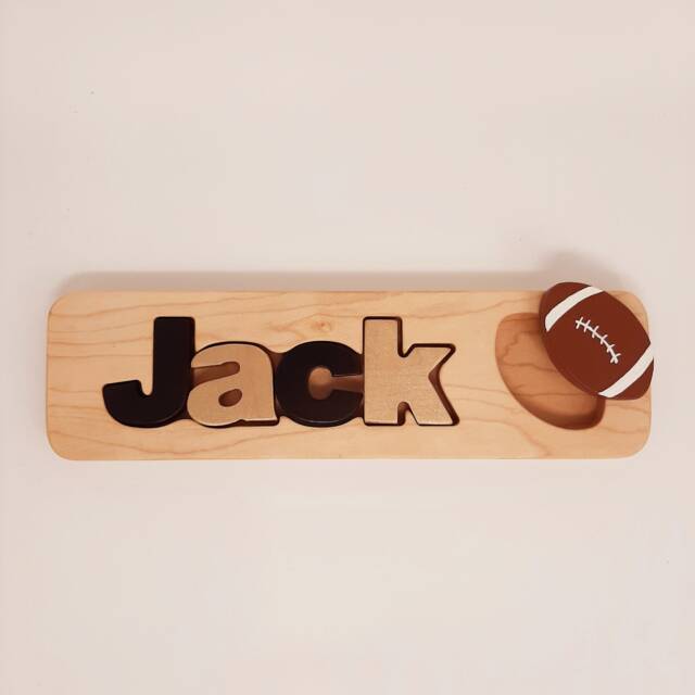 Handmade Name Puzzle Girl, Custom Wood With Name, Wooden Shapes, Girl Mixed Letters, New Baby Gift - image 1
