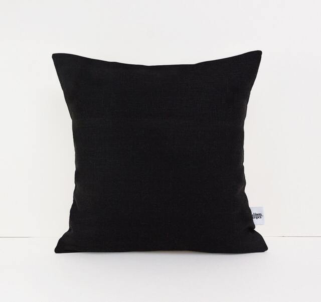 Black Linen Euro Sham. Pillow Cover. Cushion Cover Scandinavian. Cases. Linen Case Standard. Monochrome Nursery - image 1