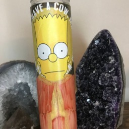 Spikey Hair Boy Funny Prayer Candle, Simpson Religious Tv Show - thumbnail 2