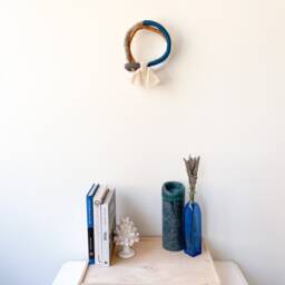 Small Knotted Rope Wall Hanging, Decorative Organic Fiber Knot, Wrapped Art For Home Interior - thumbnail 3
